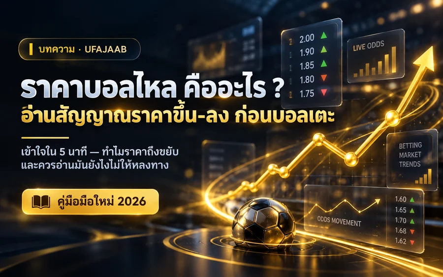 ราคาบอลไหล คืออะไร ? อ่านสัญญาณราคาขึ้น-ลง ก่อนบอลเตะ